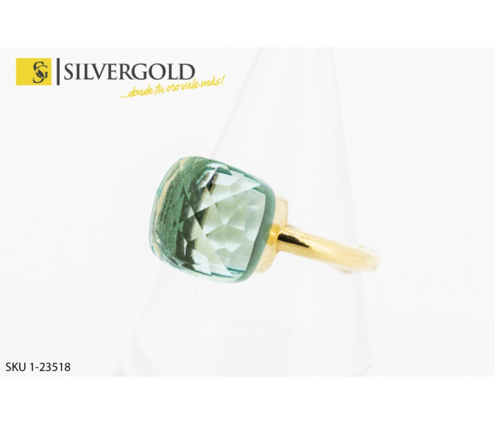 1-1-23518-1-Anillo tipo Pomellato con piedra tipo cuarzo. Oro 18 kt.