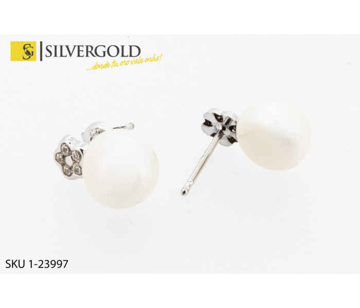 1-1-23997-1-Pendientes estilo Tu y Yo. Oro 18 kt.