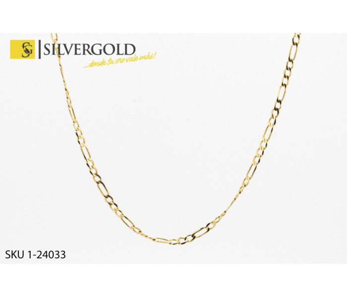 1-1-24033-1-Cadena estilo Cartier en proporción 3x1. Oro 18 kt. con contraste