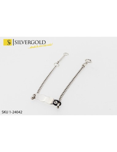 1-1-24042-1-Esclava infantil en oro blanco. Oro 18 kt.