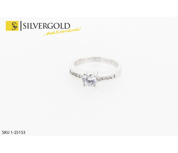 1-1-25153-1-Anillo tipo solitario en oro blanco. Oro 18 kt.contraste 18k.
