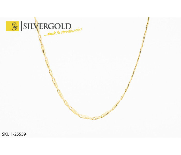 1-1-25559-1-Cadena de eslabón tipo Adige combinado con cierre mosquetón . Oro 18 kt