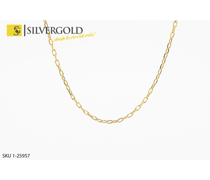 1-1-25957-1-Cadena tipo forzada condenada. Oro 18 kt..