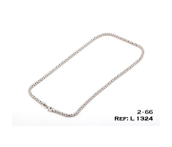 1-2-66-1-Gargantilla oro blanco 18Kt. estilo cordón L 1324