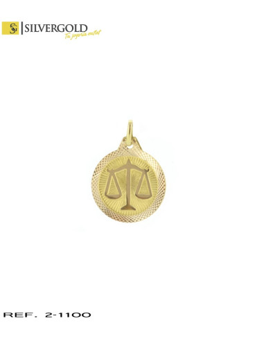 1-2-1100-1-Colgante medalla signo Libra