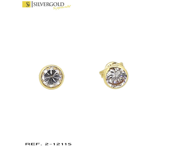 1-2-12115-2-pareja de pendientes con piedra tipo circonita