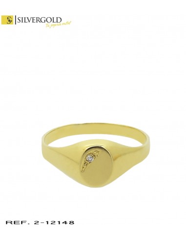 1-2-12148-2-D-Sello oro 18Kt. oval con diamante