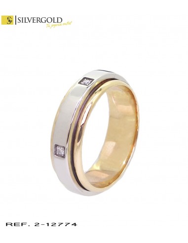 1-2-12774-1-Dia-Alianza oro bicolor 18 Kt. con diamantes