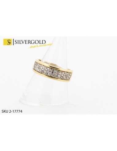 1-2-17774-1-DIA-Anillo con pavés de diamantes. Oro 18 kt.