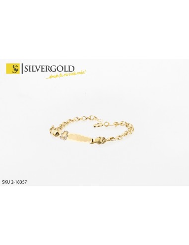 1-2-18357-1-Pulsera Bebé tipo esclava con Winnie de Poh. Oro 18 kt