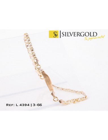 1-3-66-1-Esclava oro 18Kt. eslabón tipo banana en fantasía