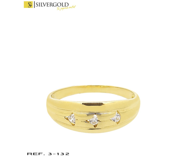 1-3-132-2-Anillo con 3 zirconitas centrales (T. 19) L 4247