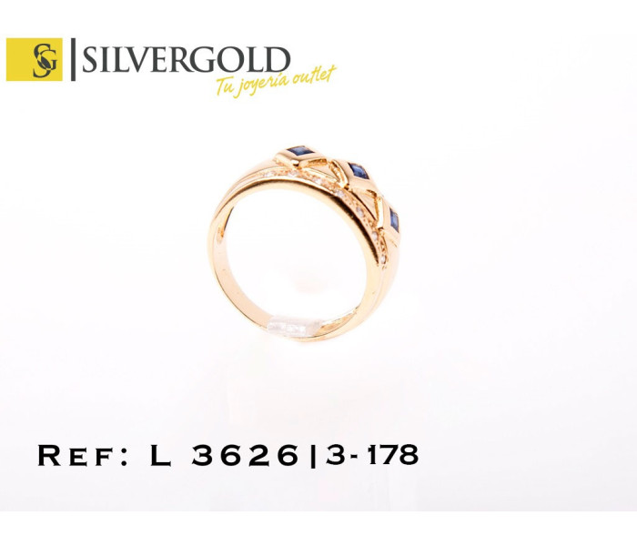 1-3-178-1-Anillo 3 zafiros en rombo con chispitas en bordes (T 19) L 3626..