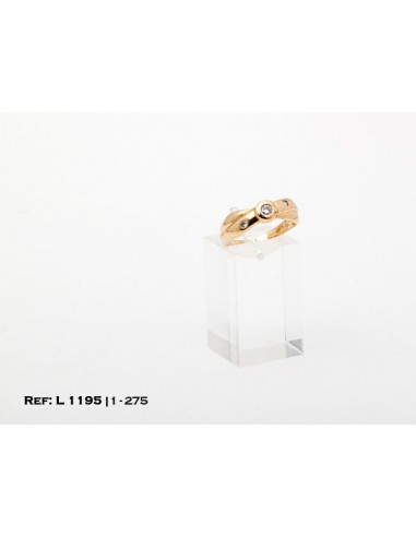 1-1-275-1-DIA-ANILLO-T16 GALLONEADO CON 3 DIAMANTES (19 mm) L1195
