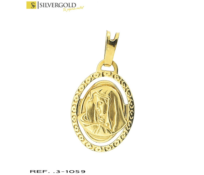 1-3-1059-1-Medalla oro 18Kt. virgen L1991