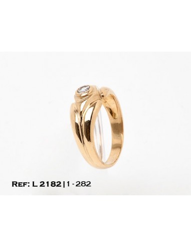 1-1-282-1-ANILLO ESTILO SOLITARIO GALLONADO CON DIAMANTES (20 mm) L2182