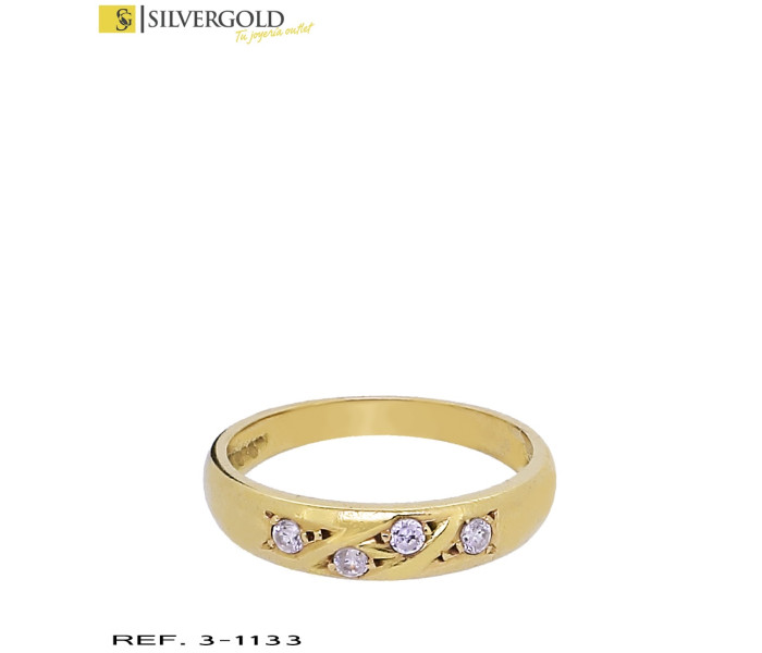 1-3-1133-1-Anillo oro 18Kt. con circonitas L 990