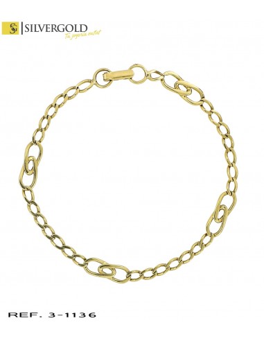 1-3-1136-1-Pulsera oro 18Kt. alternada L 1011