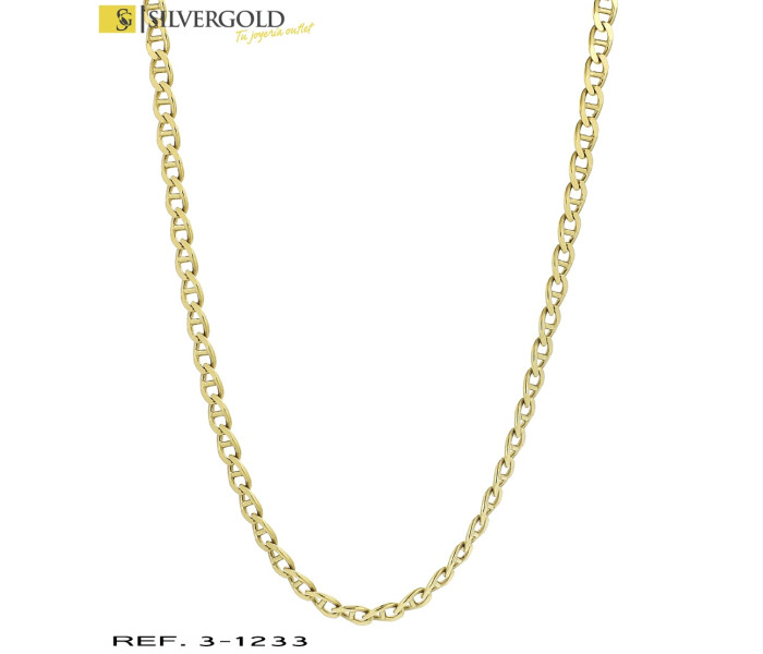 1-3-1233-1-Cadena oro 18Kt. estilo bilbao barra L2365
