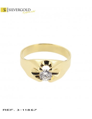 1-3-11867-1-Solitario oro 18Kt. con circonita