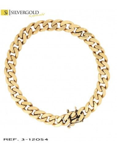 1-3-12054-1-Pulsera eslabón estilo Barbada. Oro 18 kt.