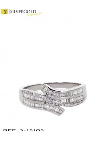1-3-15105-1-Dia-Anillo oro blanco 18Kt. estilo tu y yo con diamantes