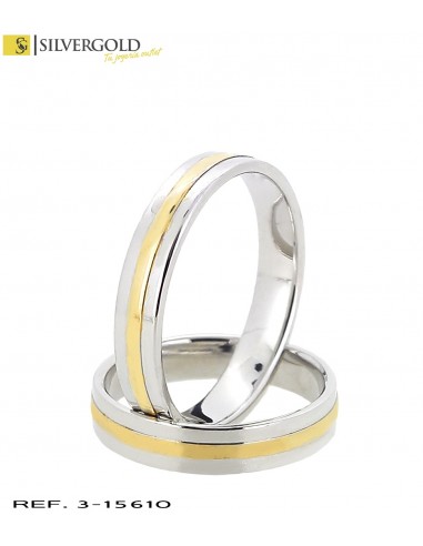 1-3-15610-1-Alianzas oro bicolor 18Kt. labradas