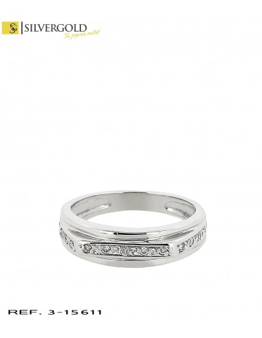 1-3-15611-1-DiA-Anillo oro blanco 18Kt. con diamantes en grano