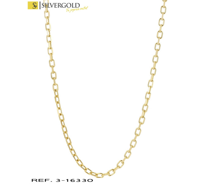 1-3-16330-1-Cadena estilo forzada. Oro 18Kt. con contraste