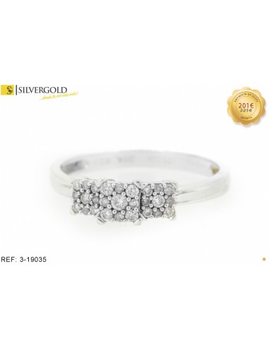 1-3-19035-1-DIA-Anillo de oro blanco con Diamantes. Oro 1ª ley.
