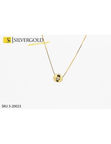 1-3-20023-1-DIA-Cadena con colgante de diamante. Oro 18 kt.