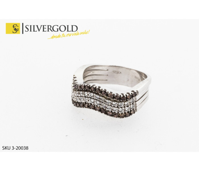 1-3-20038-1-Anillo ancho en oro blanco. Oro 18 kt.