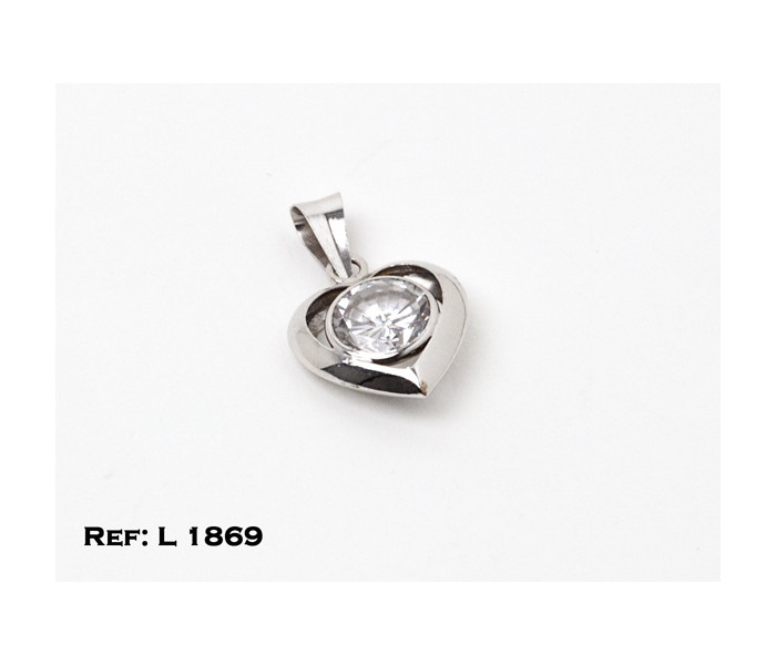1-1-511-2-COLGANTE CORAZON CALADO CON PIEDRA BLANCA L1869