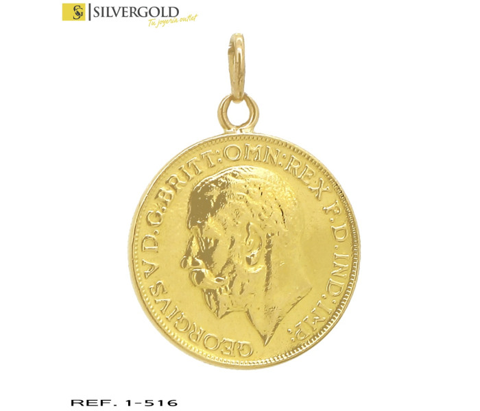 1-1-516-3-Colgante moneda 21Kt. Jorge V L3912