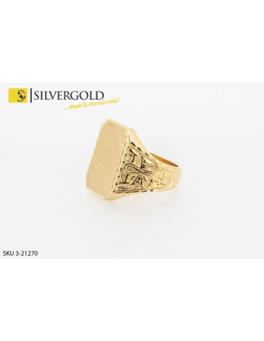 1-3-21270-1-Anillo tipo sello rectangular con orla. Oro 18 kt. SER COLECCIÓN 2018-..