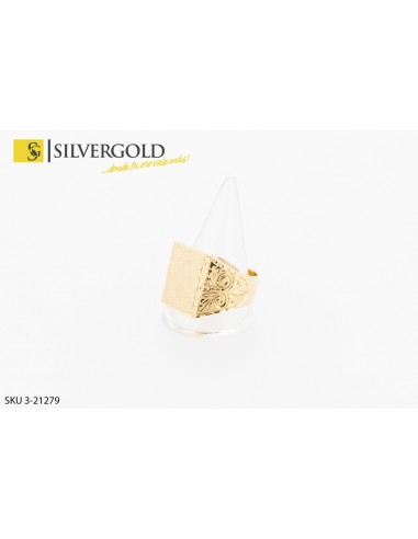 1-3-21279-1-Anillo tipo sello rectangular. Oro 18 kt. SER COLECCIÓN 2018-..