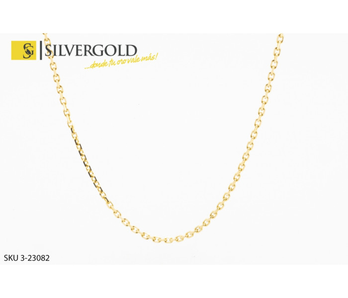 1-3-23082-1-Cadena de eslabon tipo forzado con cierre criollo. Oro 18 kt