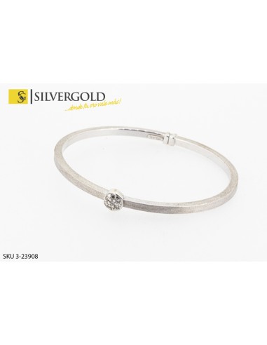 1-3-23908-1-Pulsera tipo aro en oro blanco de acabado satinado. Contraste 750
