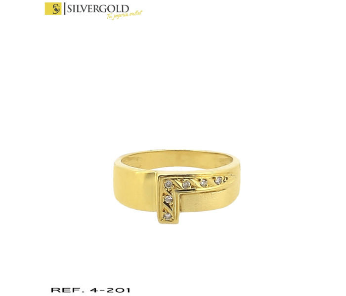 1-4-201-1-D-Anillo oro 18Kt. L tumbada de diamantes L 2720