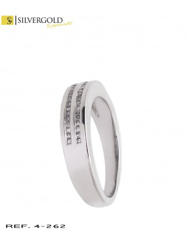 1-4-262-3-D-Anillo oro blanco 18Kt. con diamantes