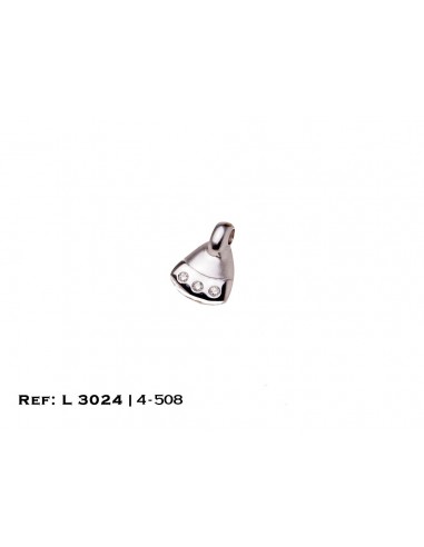 1-4-508-2-Colgante en oro blanco 18 Kt con chispitas blancas (1.21 L 3024)