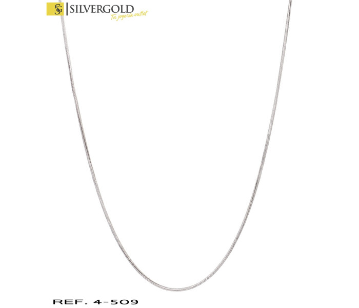 1-4-509-1-Cadena oro blanco 18Kt. estilo cordón L 3025