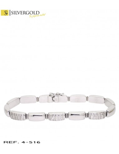 1-4-516-1-Pulsera oro balnco 18Kt. articulada L 3048