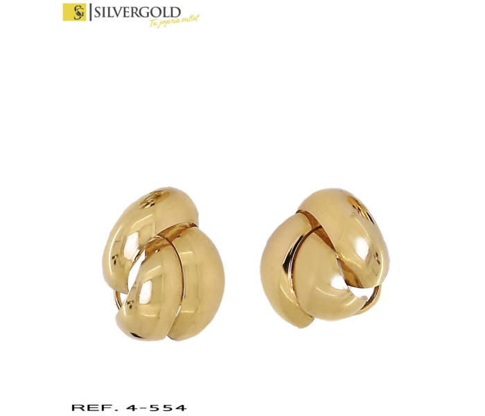 1-4-554-1-Pendientes oro 18Kt. en forma de hoja L 3151