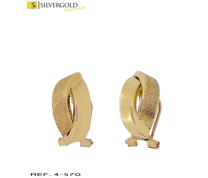 1-4-570-1-Pendientes oro 18Kt. mate y brillo L 3201