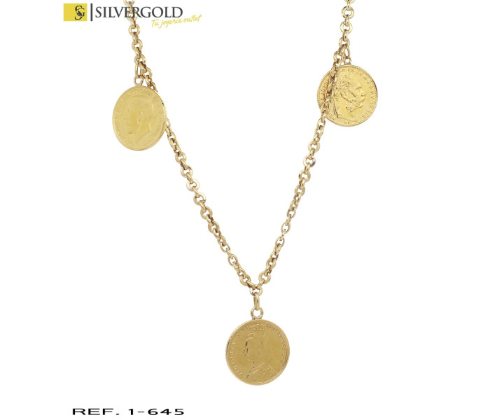 1-1-645-1-Gargantilla oro 18Kt. con monedas L555