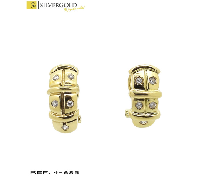 1-4-685-2-Pendientes curvados con chispitas y cierre omega (L 943)