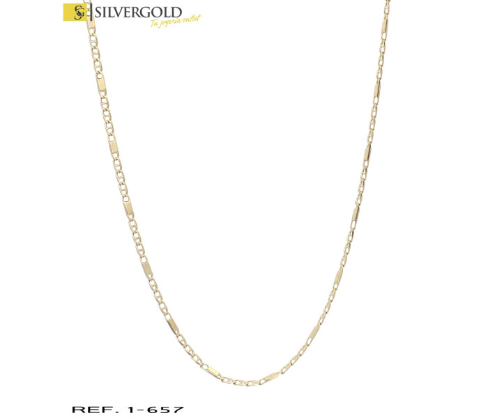 1-1-657-1-Cadena oro 18Kt. alternada L3977