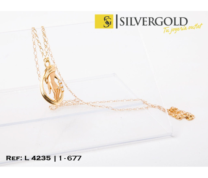 1-1-677-1-Gargantilla fina con pendentif mano L4235