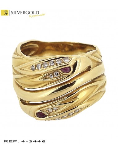 1-4-3446-1-DIA-anillo T19 ancho labrado con piedras rojas y diamantes
